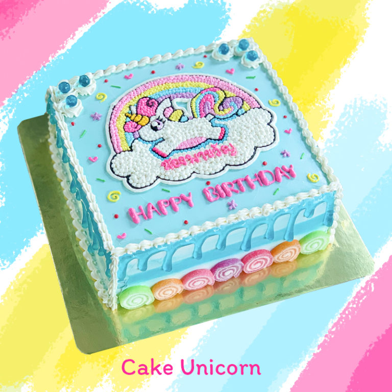 เค้กยูนิคอร์นสายรุ้ง